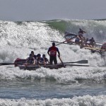 Big boats at Piha