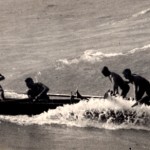 Big boats at Piha